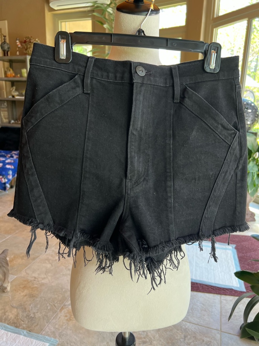 Jason Wu 3X1 black denim shorts, size 10.